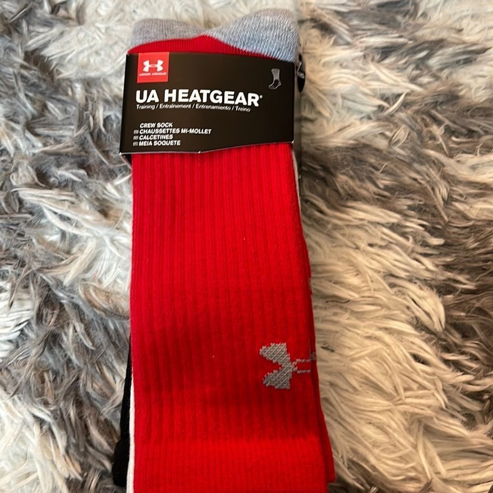 Under Armour Heatgear Crew Socks 3pk